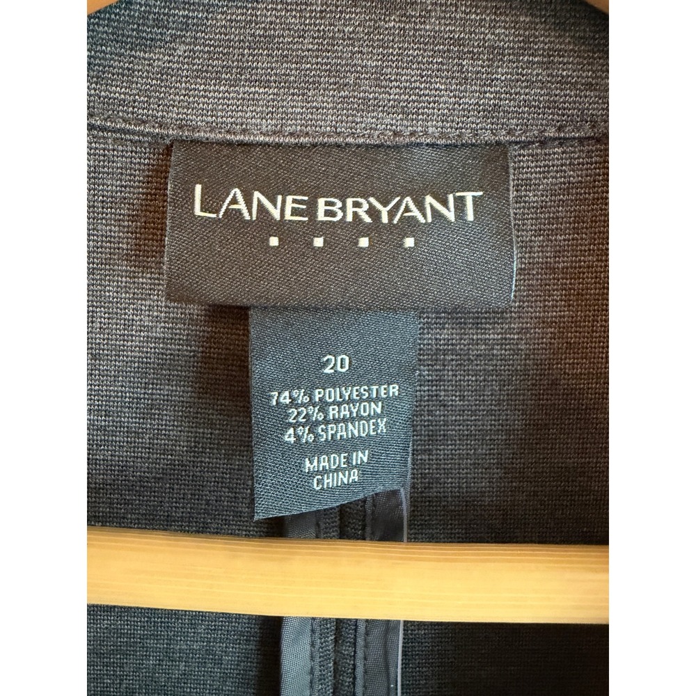 Lane Bryant Womens Plus Size 20 Knit Blazer Charcoal Gray Single Button NWT - Picture 3 of 5